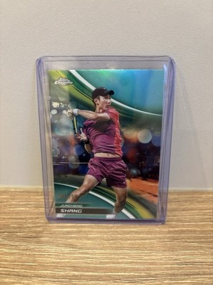2025 Topps Chrome Tennis #69 Juncheng Shang Aqua Refractor /199