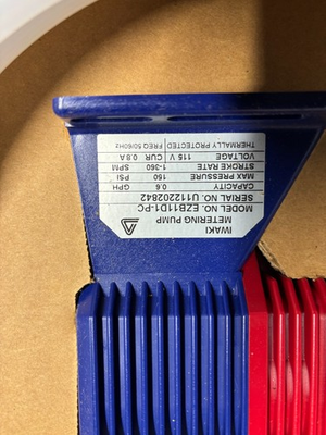 #ad Walchem Chemical Metering Pump Model EZB11D1 TC0.6 GPH 150 psi $350.00