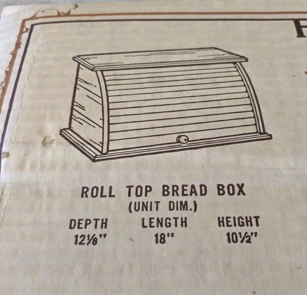 Vintage Wood Roll Top Bread Box Country Kitchen Countertop Cottagecore Home Deco
Opens in a new wind