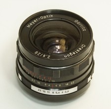 German Meyer-Optik Gorlitz Orestegon 2.8/29 M42 18NB-932 Late Zebra Siler