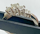 Ladies Past Present Future Design 950 Platinum Diamond Ring 6.2 Grams Size 5 — photo 8