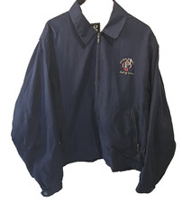 Vintage MLB Hall of Fame Jacket Mens 2XL Blue Cooperstown Collection Bomber Zip