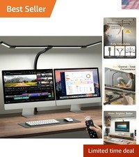 Lámpara de Escritorio LED de 42" con Abrazadera, Luz de Escritorio de Arquitecto con Control Remoto, Ajustable 4-...