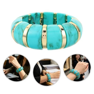 Geometrische Armbänder für Damen, Perlenarmband - Boho Manschette breites Armband - Bild 1 von 4