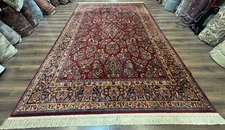 Karastan Red Sarouk Rug #785, Wool Karastan Carpet 8.8 x 12