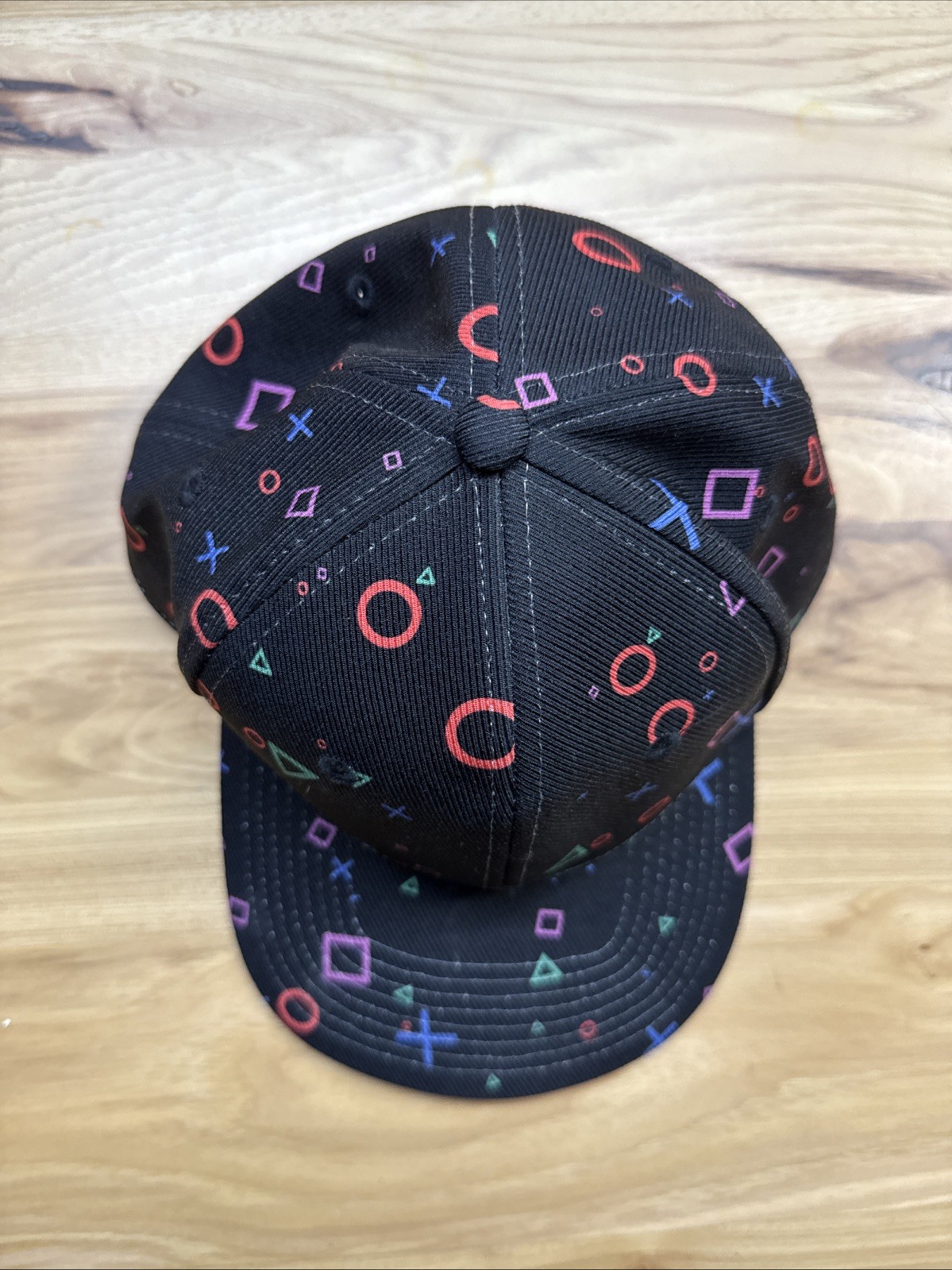 PlayStation Gamer Ball Hat Cap Snapback Adjustable Unisex Black One Size Fits