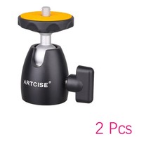 2 Pack Metal Mini Tripod Ball Head Mount 1/4  360 Swivel Degree Adapter