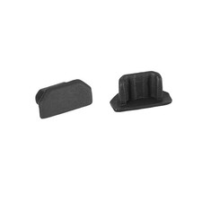 20 Pcs Black Silicone Micro USB Anti-Dust Stopper Cap Cover