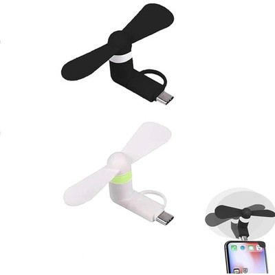 Mini USB Ventilator 2er Set Tragbar leise Kühlung für Smartphone Tablet