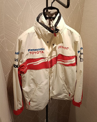 Panasonic Toyota F1ジャケット 赤　サイズ…L Panasonic Toyota F1 Racing Jacket S Size White & Red Vintage From