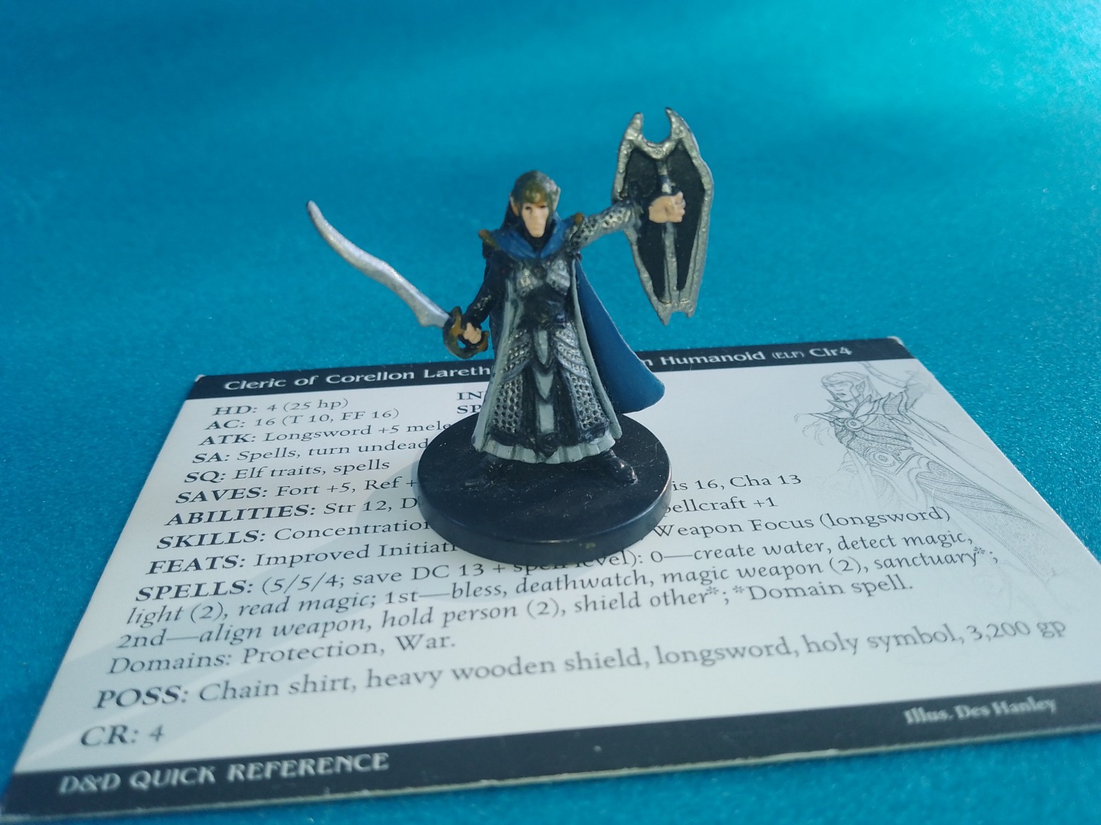 Cleric of Corellon Larethian 18/80 Miniatura Card Dungeons Dragons D&D Wizards