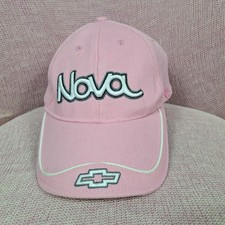 Chevrolet Nova Pink Baseball Cap Hot Rods Headwear Adjustable Made In USA Hat