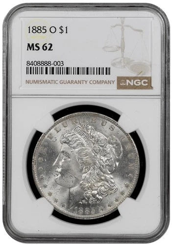 1885-O Morgan Silver Dollar S$1 - NGC MS 62