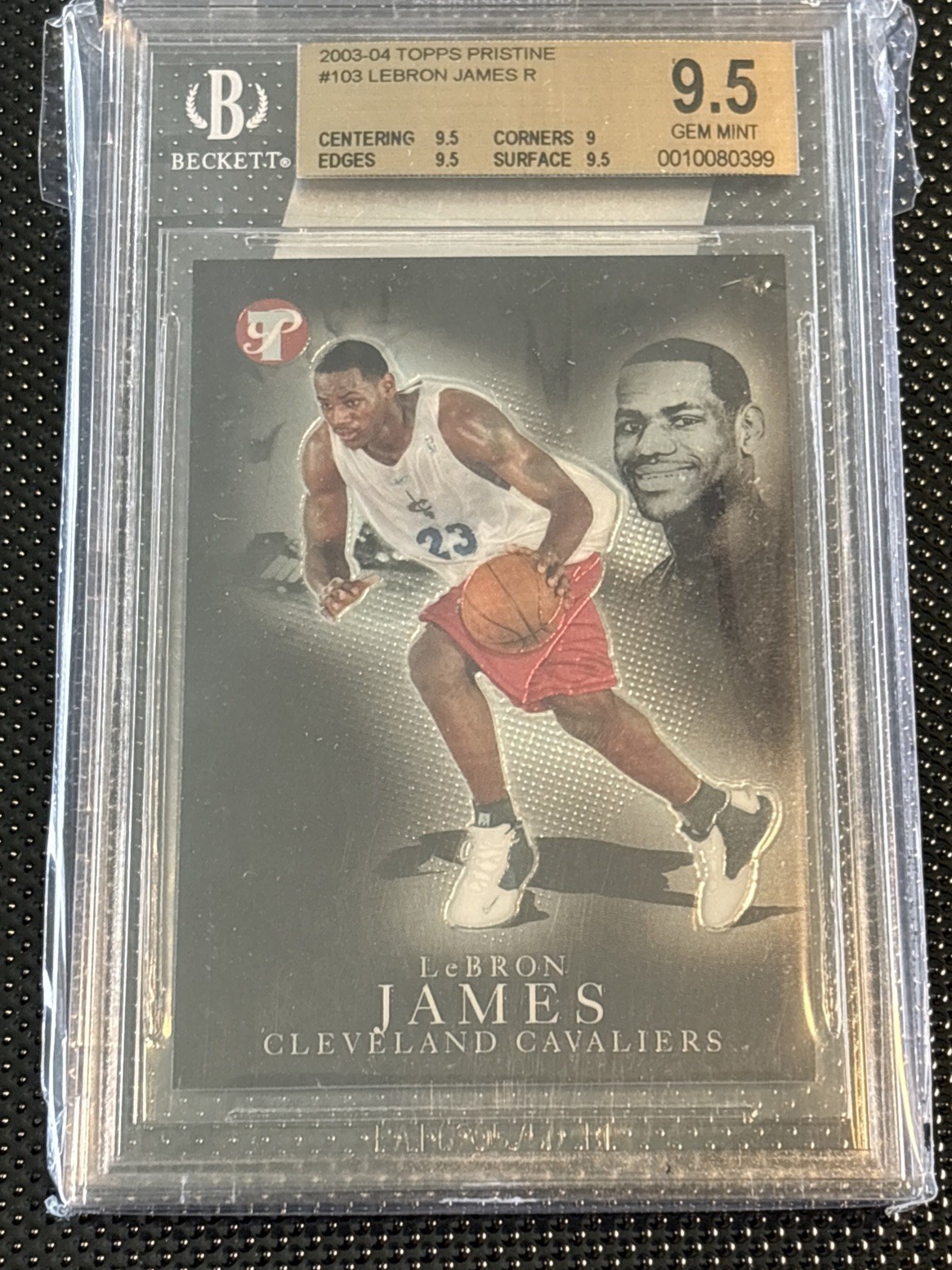 2003 Topps Pristine #103 - LeBron James 225/499 (RC) ROOKIE BGS 9.5 GEM MINT