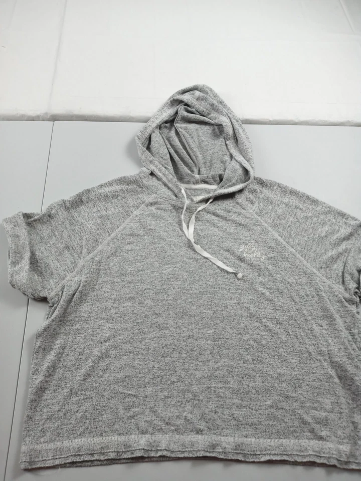 Sudadera Gilly Hicks Mujer Talla Grande Gris Con Capucha Recortada Suave Atletismo Foto 3 de 4
