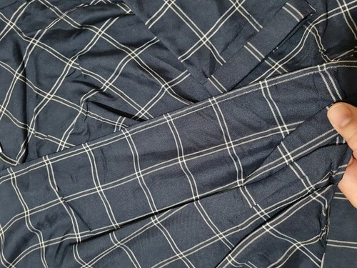 Ladies Top Blouse Bonmarche Size 12 Long Sleeve Blue Check 4160 - Picture 3 of 12
