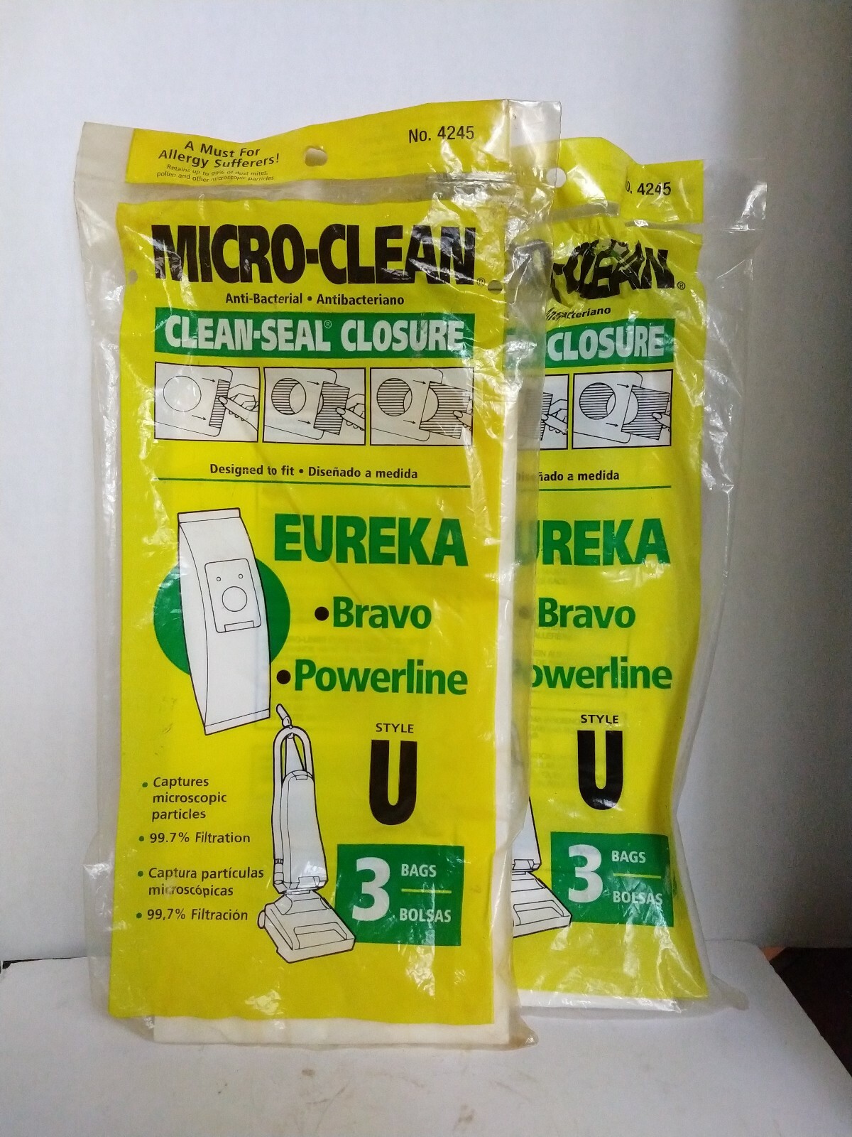 Eureka Vacuum Cleaner Bags Style U Lot of 4 by MicroClean eBay