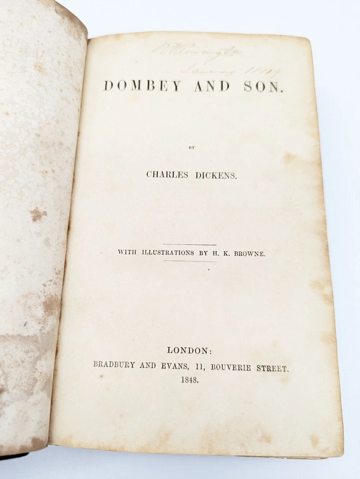 Dombey And Son by Charles Dickens (Hardcover, 1848) 1st Edition Scarce - image 3 of 4