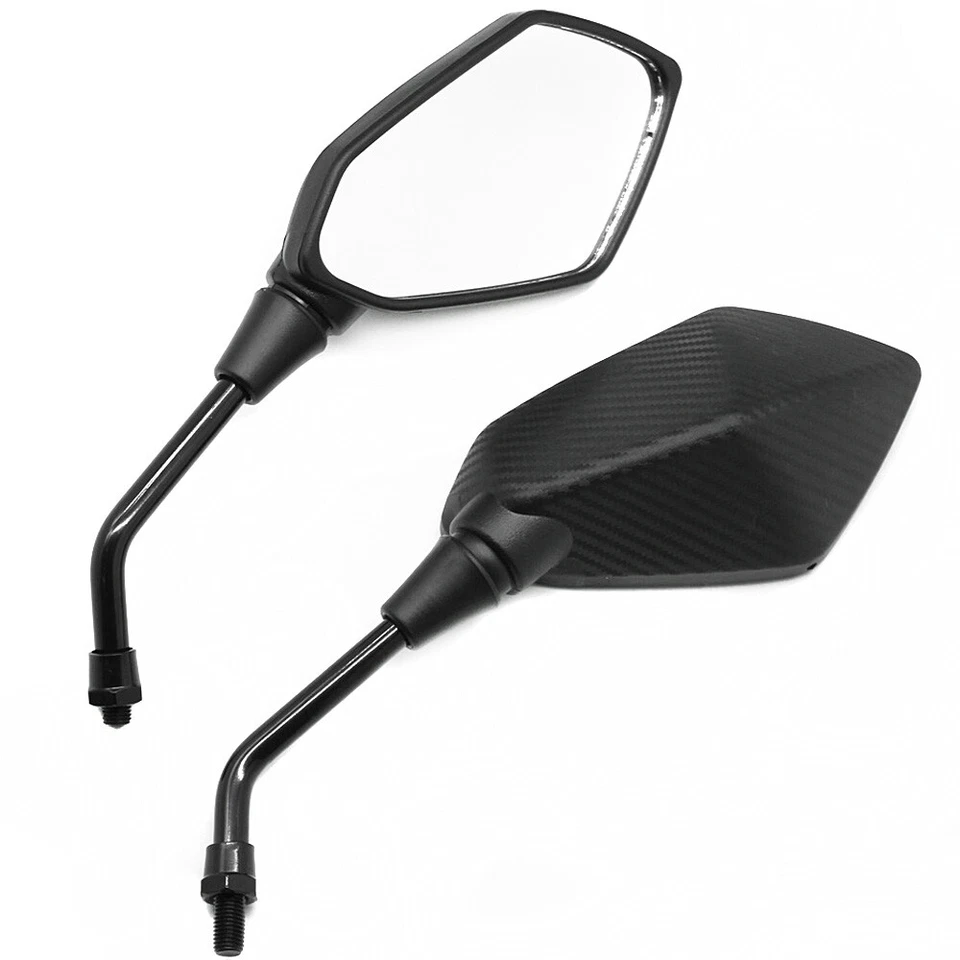 Par de espejos retrovisores de carbono para HONDA CB300R CB500F/X CB650F/R CBF300 GROM 125 Foto 2 de 4