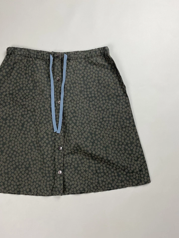 Gudrun Sjoden ladies patterned drawstring skirt size M cotton / linen - Image 3 of 4