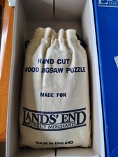 Lands End Hand Cut Wood Collectors TRAIN PUZZLE "Leaving the Junction" 308 piece