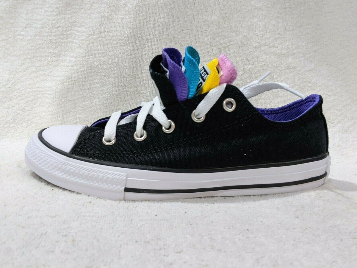 Converse CTAS Multi Tongue OX Black/Multicolor Girl's Sneakers