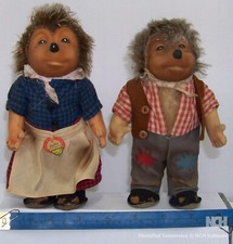 German Vintage Original Steiff Hedgehog Pair