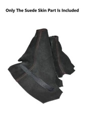 For Chevy Corvette C5 97-04 New Red Stitch Suede Handbrake Shift Boot Cover