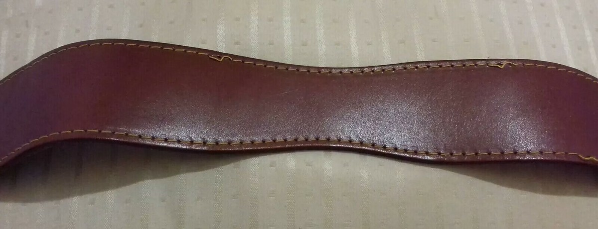 Ceinture Femme En Cuir Vintage Années 70/80 Style Cowboy – Taille 97 Cm, Réglable, Italie, Occasion Très Bon état