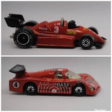 Set: Vintage Matchbox Red Group C Racer BASF & F1 Racer Fiat Pirelli