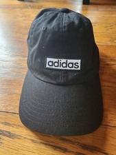 Adidas Aeroready Running Baseball Hat Womens Hook Loop Adjustable Black Athletic