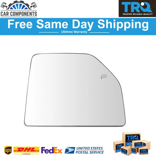 TRQ Right Upper Mirror Glass Fits 2015-2020 Ford F-150 2017-2022 F-250 F-350