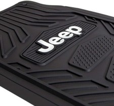 4 Piece Thick Jeep All Weather Rubber Floor Mats Front Rear Set Licensed New