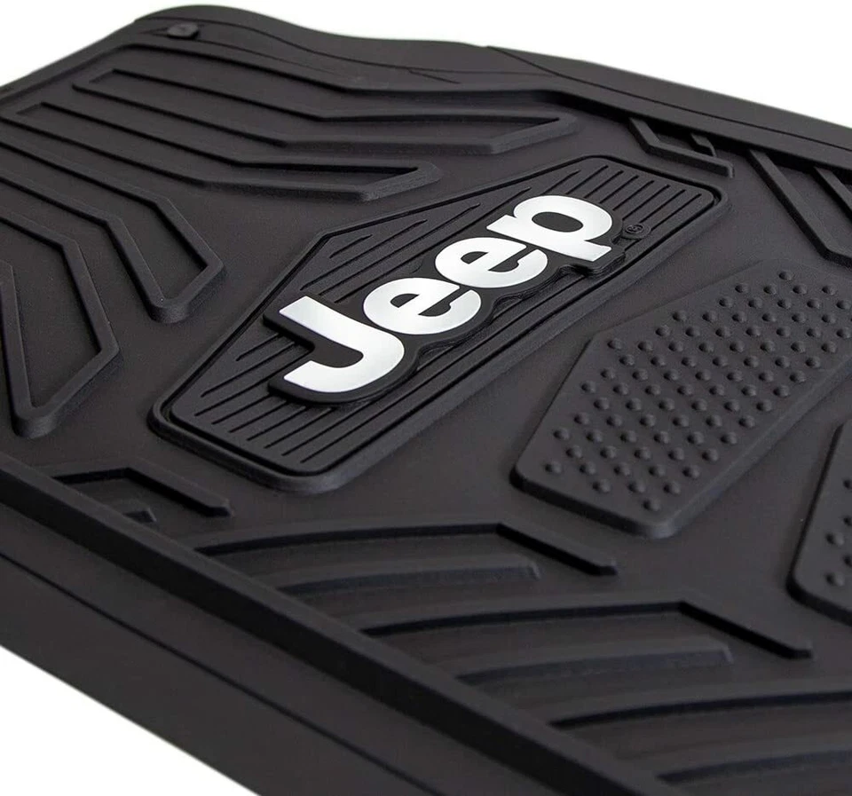 New 4pc Jeep All Weather Pro Heavy Duty Rubber Floor Mats Set Official Licensed — 第 2/4 张图片