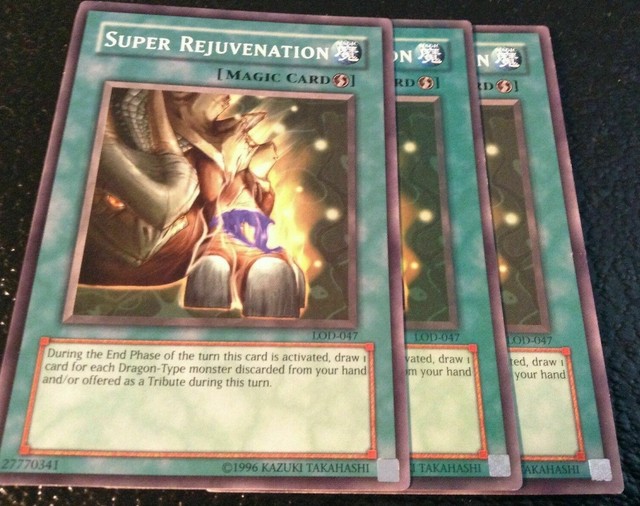 3x Super Rejuvenation x3 Yugioh LOD047 Common Dragon Staple Playset LP eBay