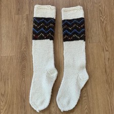 Lot Of 2 Vintage Wool Knit Christmas Stockings 5  X 25  