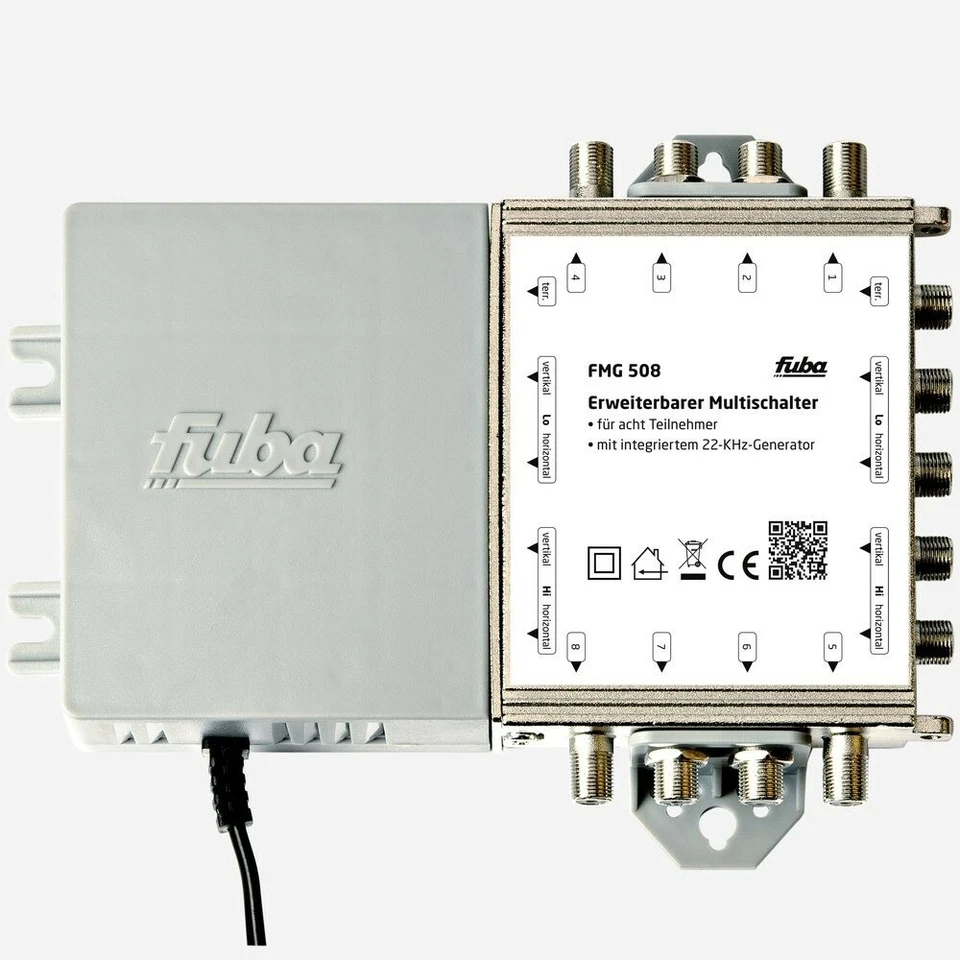 Fuba FMG 508 Sat Multischalter 8 Teilnehmer | erweiterbar, HDTV UHD 4K/8K 3D - Bild 2 von 3