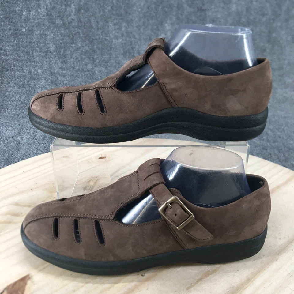 Naturalizer Shoes Womens 9 M Mary Jane Brown Leather Round Toe Buckle Casual - Image 2 of 4