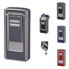 Lotus Commander Cigar Lighter Triple Flames Metal Housing w/ Punch Choose Color