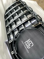 15-18 Panamericana GT Style Grill - CHROME - Benz W205 C-Class - WITH CAMERA