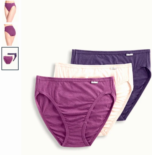 Women's Jockey 3-Pack French Cut (PLUM HEATHER ASST) Cotton Comfort Underwear - Image 2 of 4