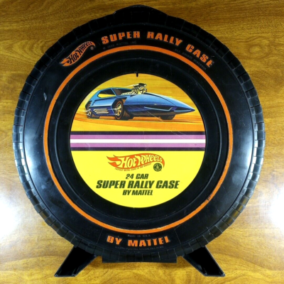 Hot Wheels Redline Super Rally Case 24 Car Black Red Tire Wheel