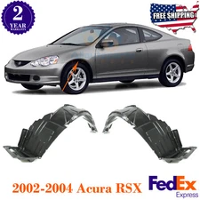 Front Splash Shield Fender Liners Set For 2002-2004 Acura RSX
