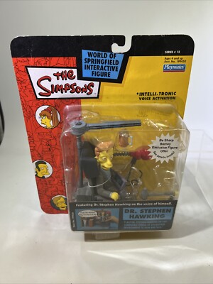 The Simpsons Dr. Stephen Hawking Interactive Figure 2003 Playmates #199456 #ML
