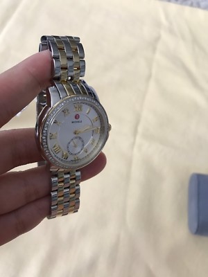 MICHELE Harbor Diamond Watch w/ Bracelet, 35mm ON SALE) New Michele Diamond Harbor Bracelet Watch  main image 4