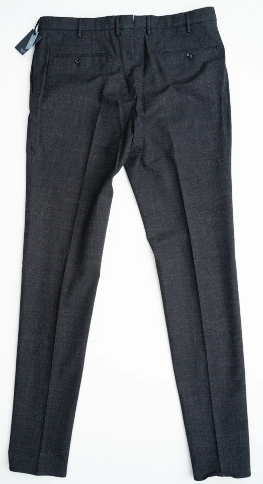 Pantalones de vestir grises INCOTEX pantalones algodón ventana calce ajustado frente plano 38 (EU 54) Foto 4 de 4