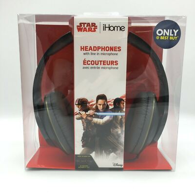iHOME Star Wars Li-M40BB.FXv7M Over-the-Ear Headphones Black Gold Brand New
