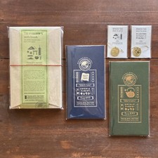 TRAVELER'S FACTORY Notebook KYOTO Exclusive Cover Blue, Tags, Refills