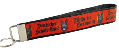 EIGENE HERSTELLUNG, HANDARBEIT Schlüsselband Schlüsselanhänger "Made in Germany-Deutscher Schäferhund"