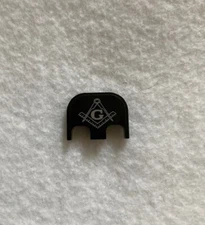 FREEMASON MASONIC  Glock Gen 1-5 Billet Backplate Slide Plate 17 19 21 23 22 